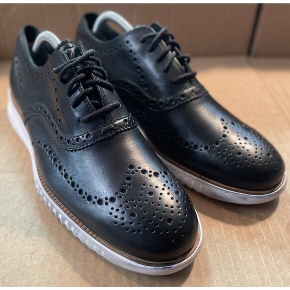 Cole Haan Black Zerogrand Grand 0S Oxford Wingtip Shoes Mens Size 9 Fast Ship main image 6